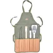 Esschert Design Bbq schort met gereedschap
