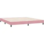 vidaXL Bedframe zonder matras 180x220 cm fluweel roze