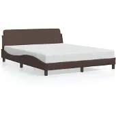 vidaXL Bedframe "Dover" kunstleer bruin 160x200 cm