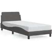 vidaXL Bedframe "Dover" kunstleer grijs 80x200 cm