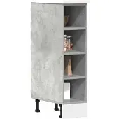 vidaXL Onderkast Riga 20x44,5x81,5 cm bewerkt hout betongrijs