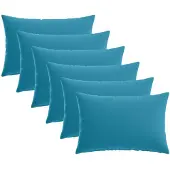 vidaXL Kussensloop 6 st HEERLEN Lichtblauw 50 x 75 cm Polyester