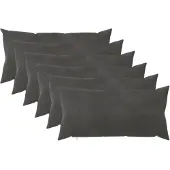 vidaXL Kussensloop 6 st HEERLEN Donkergrijs 40 x 70 cm fluweel