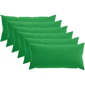 vidaXL Kussensloop 6 st HEERLEN Groen 40 x 80 cm Polyester