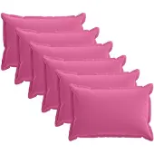 vidaXL Kussensloop 6 st HOUTEN Roze 30 x 50 cm Polyester