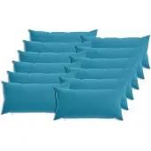 vidaXL Kussensloop 12 st HEERLEN Lichtblauw 40 x 80 cm Polyester