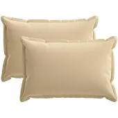 vidaXL Kussensloop 2 st HOUTEN Beige 30 x 50 cm Polyester