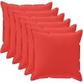 vidaXL Kussensloop 6 st HOUTEN Rood 50 x 50 cm Polyester