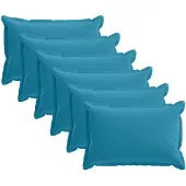 vidaXL Kussensloop 6 st HOUTEN Lichtblauw 50 x 75 cm Polyester