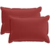 vidaXL Kussensloop 2 st HOUTEN Wijnrood 50 x 80 cm Polyester