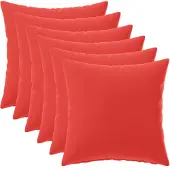 vidaXL Kussensloop 6 st HEERLEN Rood 40 x 40 cm Polyester