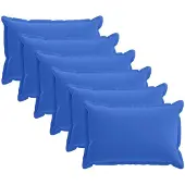 vidaXL Kussensloop 6 st HOUTEN Koninklijk Blauw 50 x 75 cm Polyester