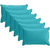 vidaXL Kussensloop 6 st HOUTEN Turquoise 50 x 75 cm Polyester