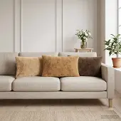 vidaXL Kussensloop 6 st HEERLEN Lichtbruin 30 x 50 cm Nep Konijnenbont