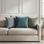 vidaXL Kussensloop 2 st HEERLEN Blauw 40 x 40 cm Chenille Stof