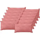 vidaXL Kussensloop 12 st HOUTEN Roze 40 x 80 cm Fluweel