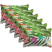 vidaXL Kussensloop 6 st HOUTEN Zwart 50 x 80 cm Polyester