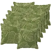 vidaXL Kussensloop 12 st HOUTEN Blad Design 50 x 50 cm Polyester