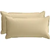 vidaXL Kussensloop 2 st HOUTEN Beige 40 x 80 cm Polyester