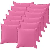 vidaXL Kussensloop 12 st HOUTEN Roze 50 x 50 cm Polyester
