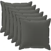 vidaXL Kussensloop 6 st HOUTEN Antraciet 50 x 50 cm Polyester
