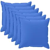vidaXL Kussensloop 6 st HOUTEN Koninklijk Blauw 50 x 50 cm Polyester