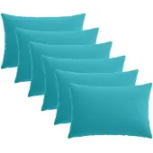 vidaXL Kussensloop 6 st HEERLEN Turquoise 50 x 70 cm Polyester