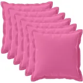 vidaXL Kussensloop 6 st HOUTEN Roze 80 x 80 cm Polyester