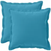 vidaXL Kussensloop 2 st HOUTEN Lichtblauw 50 x 50 cm Polyester