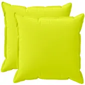 vidaXL Kussensloop 2 st HOUTEN Heldere Groen. 60 x 60 cm Polyester