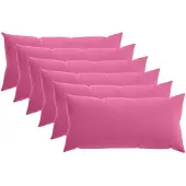 vidaXL Kussensloop 6 st HEERLEN Roze 40 x 70 cm Polyester