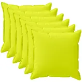 vidaXL Kussensloop 6 st HOUTEN Heldere Groen. 45 x 45 cm Polyester