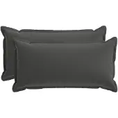 vidaXL Kussensloop 2 st HOUTEN Antraciet 40 x 80 cm Polyester