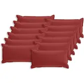 vidaXL Kussensloop 12 st HOUTEN Wijnrood 40 x 80 cm Polyester