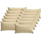 vidaXL Kussensloop 12 st HOUTEN Beige 40 x 80 cm Polyester