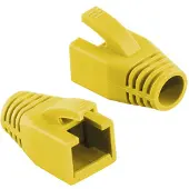 Logilink RJ45-connector met beschermkap tegen knikken, geel, 8,0 mm (50 stuks)