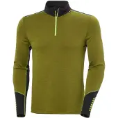 Helly Hansen - Thermokleding - Lifa Merino Midweight 1/2 Zip Olive Green voor Unisex van Wol - Maat L - Groen