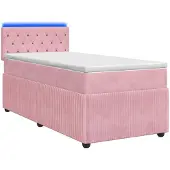 Syfax Boxspringbed met matras Roze 100 x 200 cm Fluweel