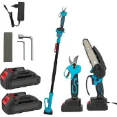 OEM Elektrisch snijgereedschap, telescopische verlengstang, borstelloze motor, met 2 batterijen