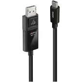 Lindy USB Type C naar DisplayPort 1.4 Adapterkabel - - 2m - HDR - Zwart - Verguld
