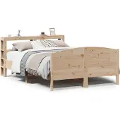 vidaXL Bedframe zonder matras massief grenenhout 120x190 cm