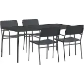 Syfax Eetkamerset 5 st Antraciet Staal