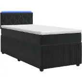 Syfax Boxspringbed met matras Zwart 100 x 200 cm Fluweel