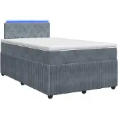 Syfax Boxspringbed met matras Donkergrijs 120 x 200 cm Fluweel