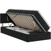 vidaXL Opbergbed met hoofdeinde Zwart 90 x 200 cm Fluweel