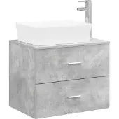 vidaXL Badkamerkastset, betonkleur, houtvezel