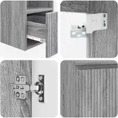 vidaXL Badkamermeubel Set 2 st Grijs Sonoma Bewerkt hout