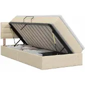 vidaXL Opbergbed met matras Crèmekleurig 100 x 200 cm fluweel