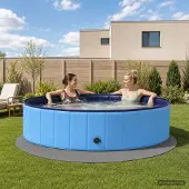 Syfax Zwembad Grondmat 16 st Ø 235 cm Rond EVA Schuim Grijs