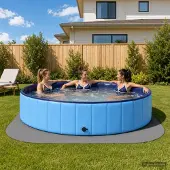 Syfax Zwembad Grondmat 49 st Ø 408 cm Rond EVA Schuim Grijs